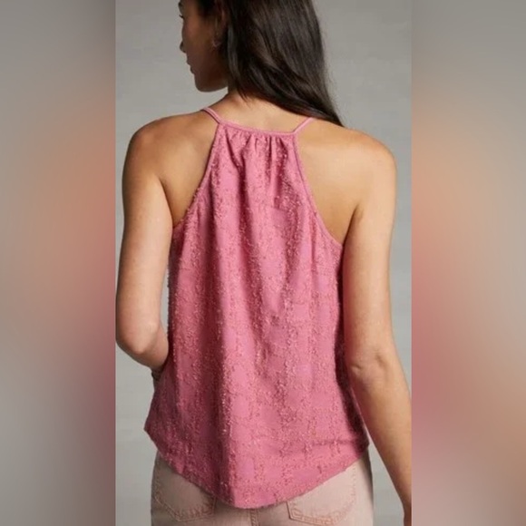 Anthropologie Pink Textured Cami Top Blouse Womens Size Medium - Picture 5 of 7